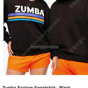 줌바 스웻셔츠 긴팔티셔츠 S 카키 검정