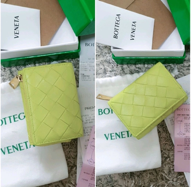 보테가베네타 인트레치아토 삼단 미니 반지갑 판매해요 이미지