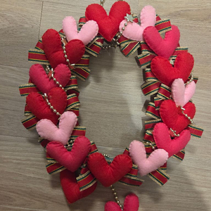 한땀 한땀 수제 크리스마스 장식 리스