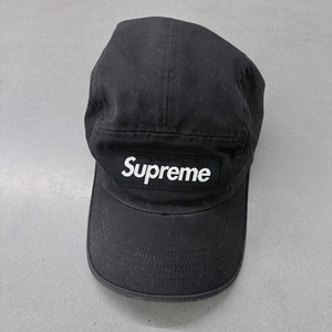 슈프림 로고 캠프캡 블랙