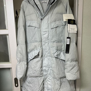 [xxl] 22fw 스톤아일랜드 Re 크링클랩스 롱 패딩 라이트 그레이