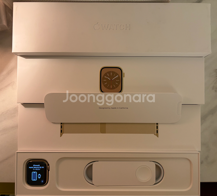 (셀룰러,새상품급)애플워치8 스테인리스 골드--1