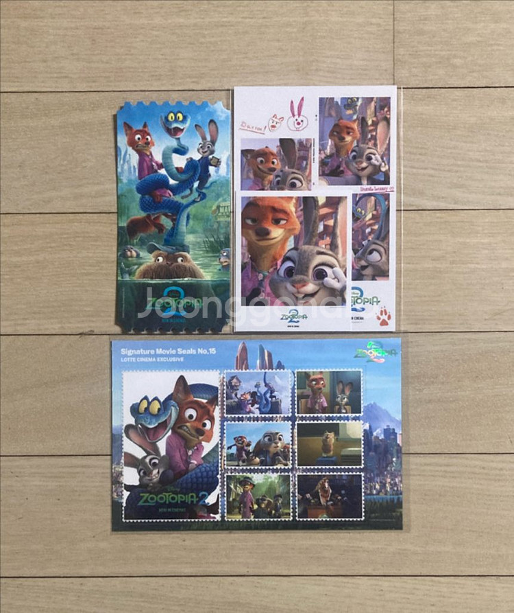 [주토피아2] 오리지널티켓/네컷포토+폴라로이드/무비씰/파우치--0