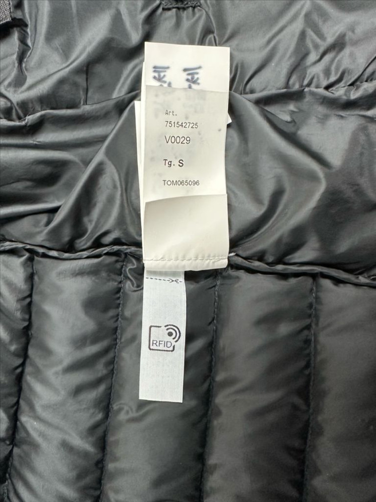 [S] 정품 스톤아일랜드 21FW 와펜 텔라 블렌드 경량패딩 자켓 블랙 이미지