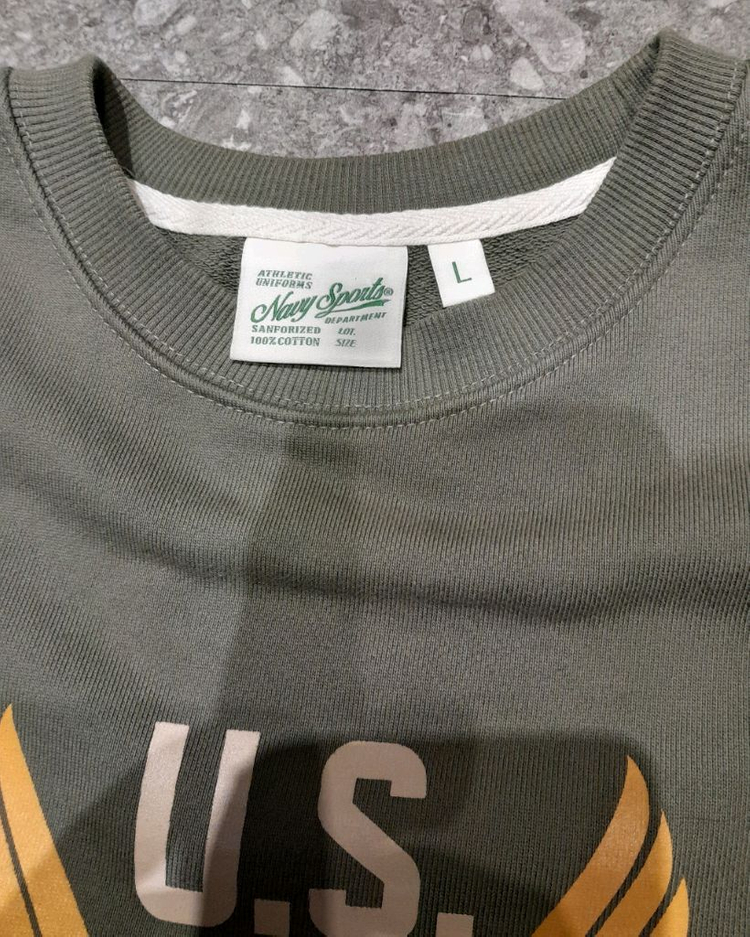 유니폼브릿지 에어포스 헤비 스웻셔츠 카키 (L) 이미지