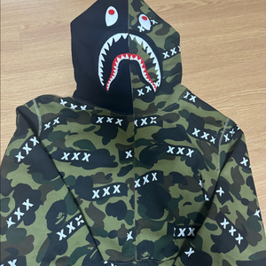 베이프 갓 셀렉션 샤크 후드집업 XXL