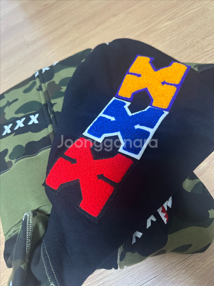 베이프 갓 셀렉션 샤크 후드집업 XXL--2