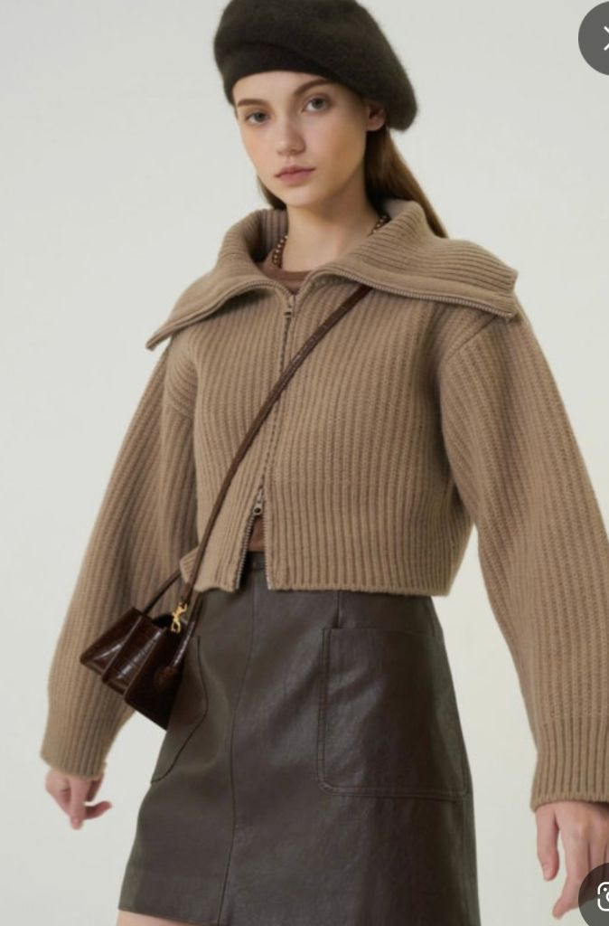 그로브스토어 리타 가디건 브라운--2