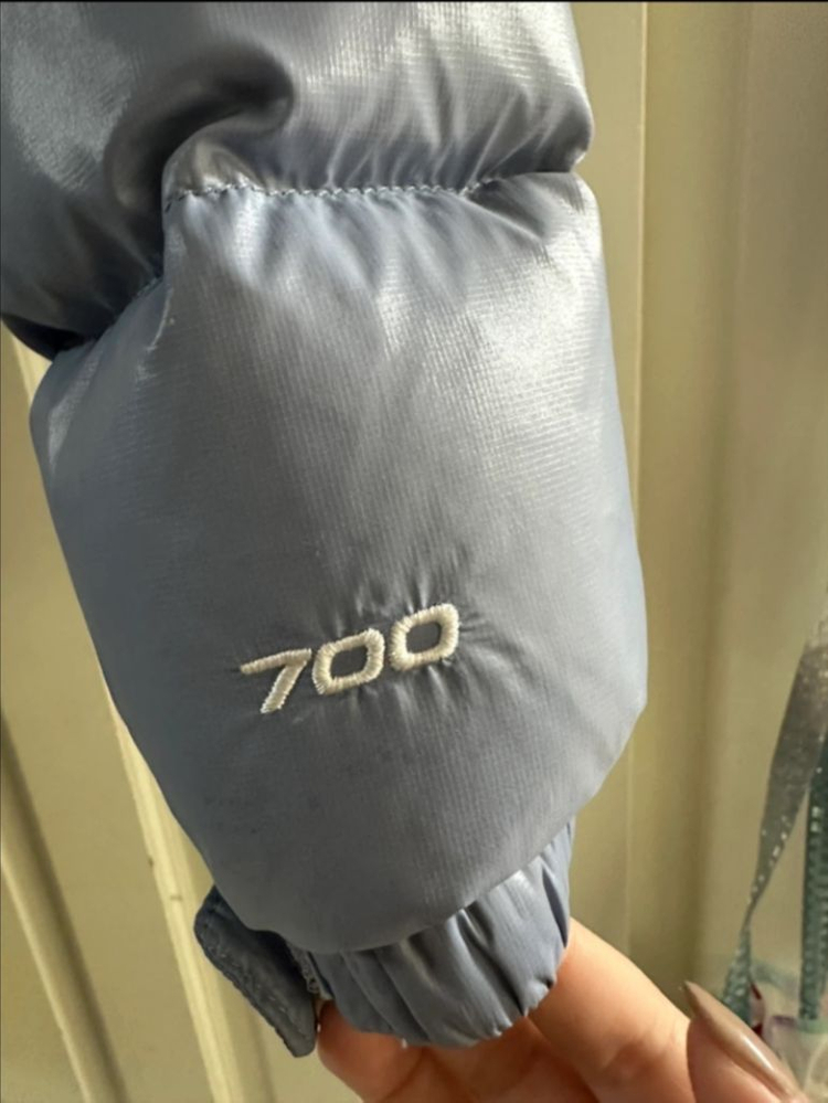 노스페이스 눕시 패딩점퍼 포크블루 크롭--1