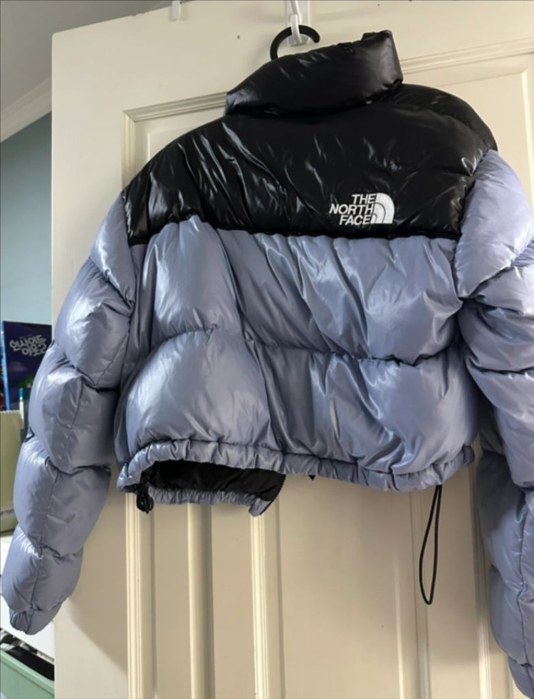 노스페이스 눕시 패딩점퍼 포크블루 크롭--3