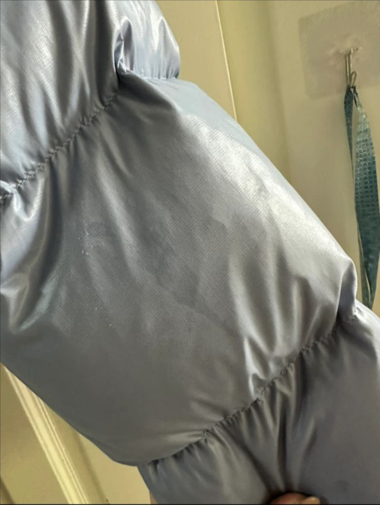 노스페이스 눕시 패딩점퍼 포크블루 크롭--6