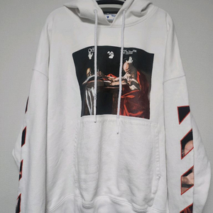 오프화이트 오버핏 후드티