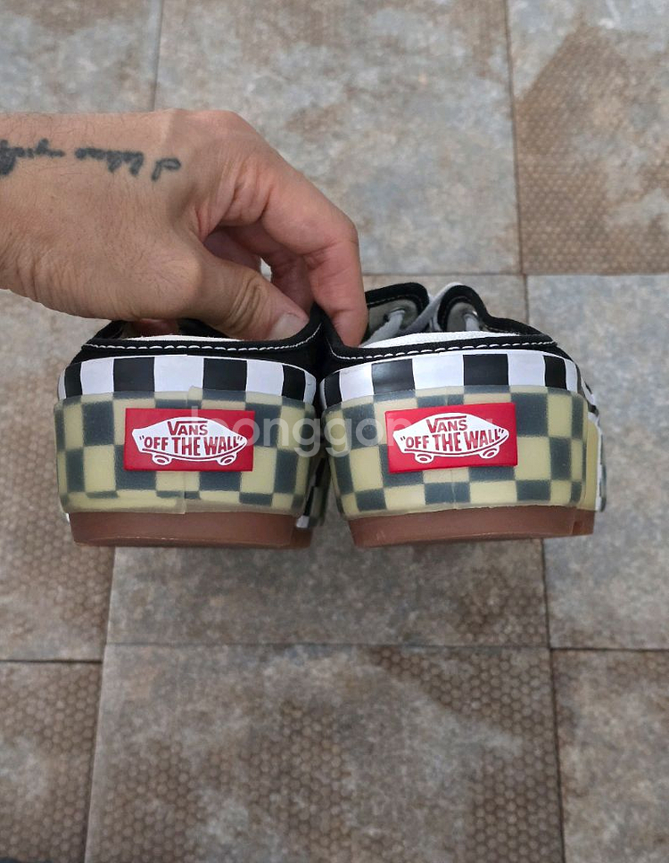 (260)반스 어센틱 뮬 스택드 체커 스니커즈--6