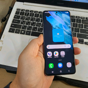 갤럭시 S21블랙 무잔상 정상공기기