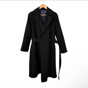 [36] 루이비통 여성 모노그램 울 더블 랩 코트 블랙