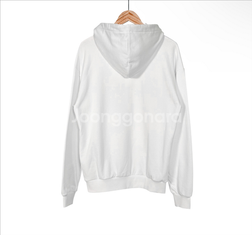 M 셀린느 코튼 플리스 라인스톤 후드 티셔츠 오프화이트--2