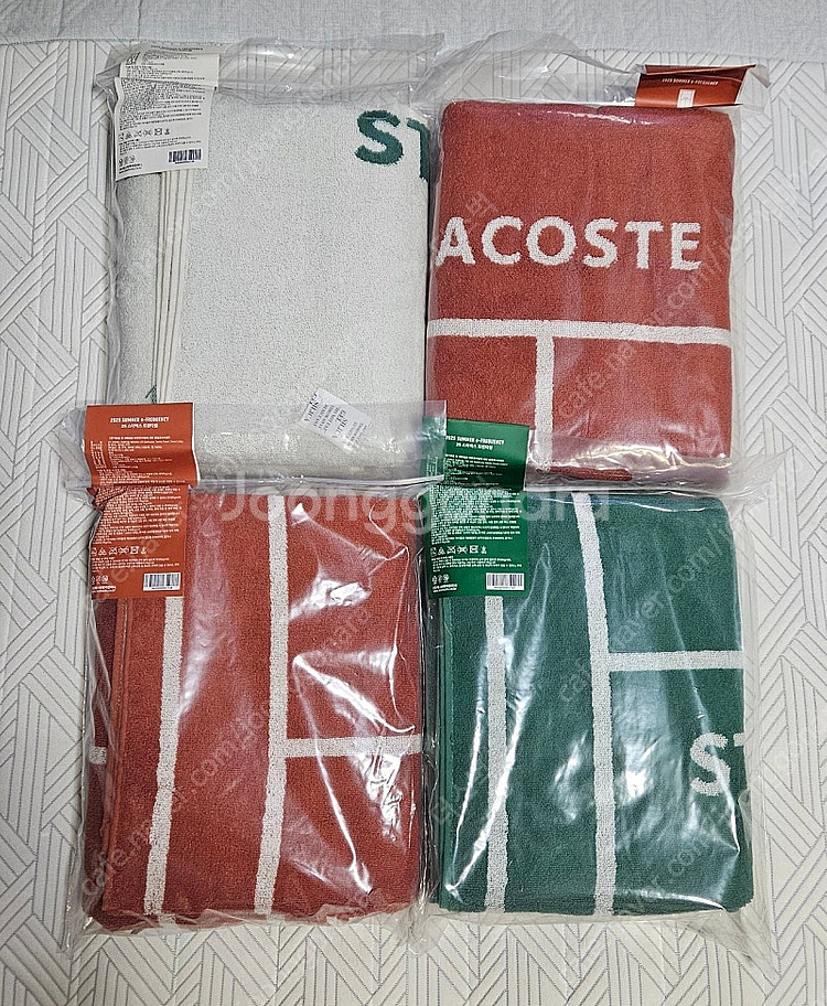 미개봉/택1]스타벅스 프리퀀시 라코스테 콜라보 트렌 타월 아이보리 그린 테라코타--1