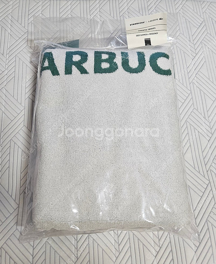 미개봉/택1]스타벅스 프리퀀시 라코스테 콜라보 트렌 타월 아이보리 그린 테라코타--2