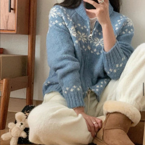 런던레이스 눈꽃니트 삿포로니트 이미지