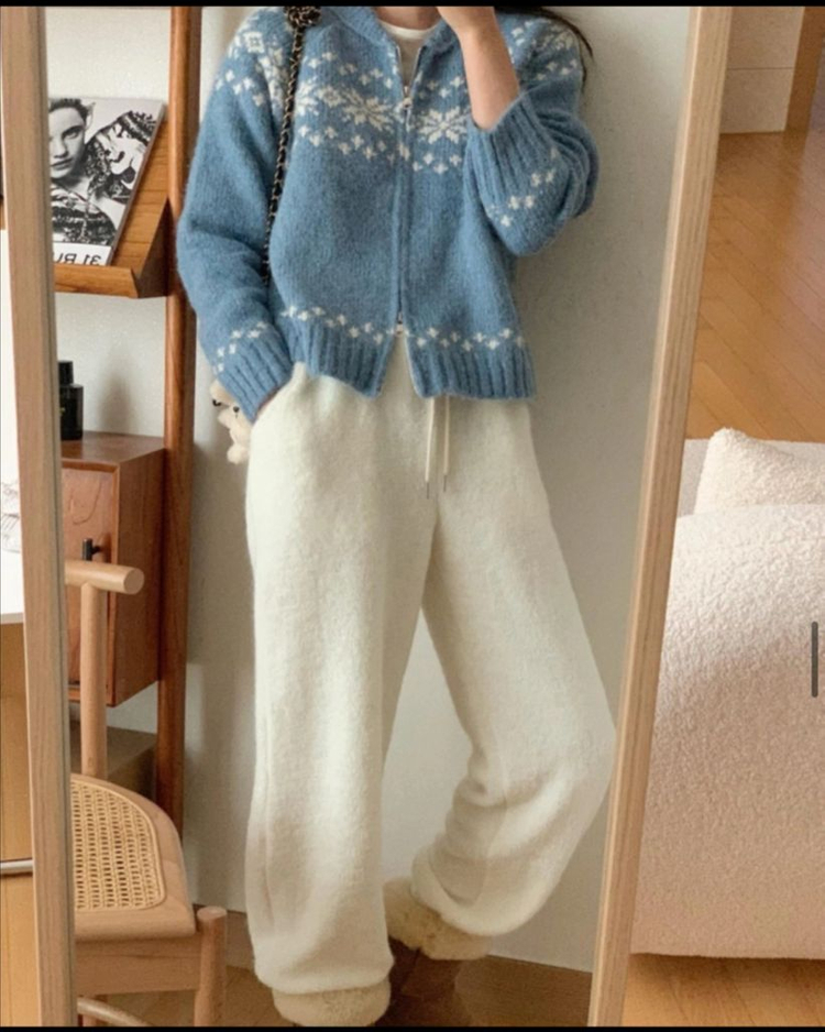 런던레이스 눈꽃니트 삿포로니트 이미지