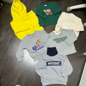 새상품] 90 사이즈 스몰 기모 맨투맨 6벌에 26000원