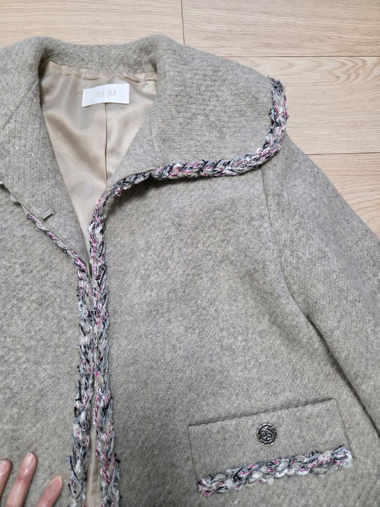 한섬 sjsj 세일러 울 코트 자켓 55-66사이즈 이미지