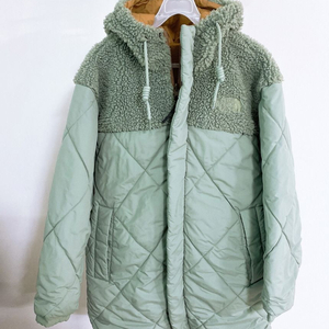 (90(S)노스페이스여자뽀글이양면후드하프패딩점퍼