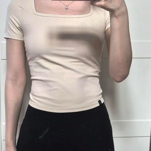 젝시믹스 소프트 리브드 스퀘어넥 탑