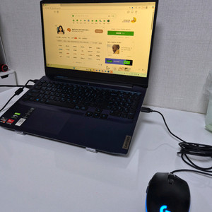 레노버 게이밍 노트북+로지텍 마우스 세트