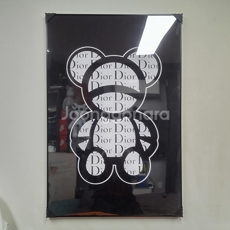 디올 베에브릭 카우스 피규어 그림액자 그림 액자 팝아트 인테리어소품 명품그림 명품액자 꽃 인테리어 유화 해바라기--0