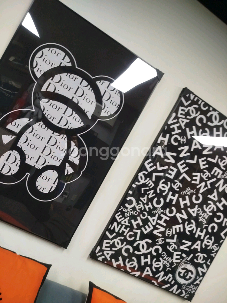 디올 베에브릭 카우스 피규어 그림액자 그림 액자 팝아트 인테리어소품 명품그림 명품액자 꽃 인테리어 유화 해바라기--7