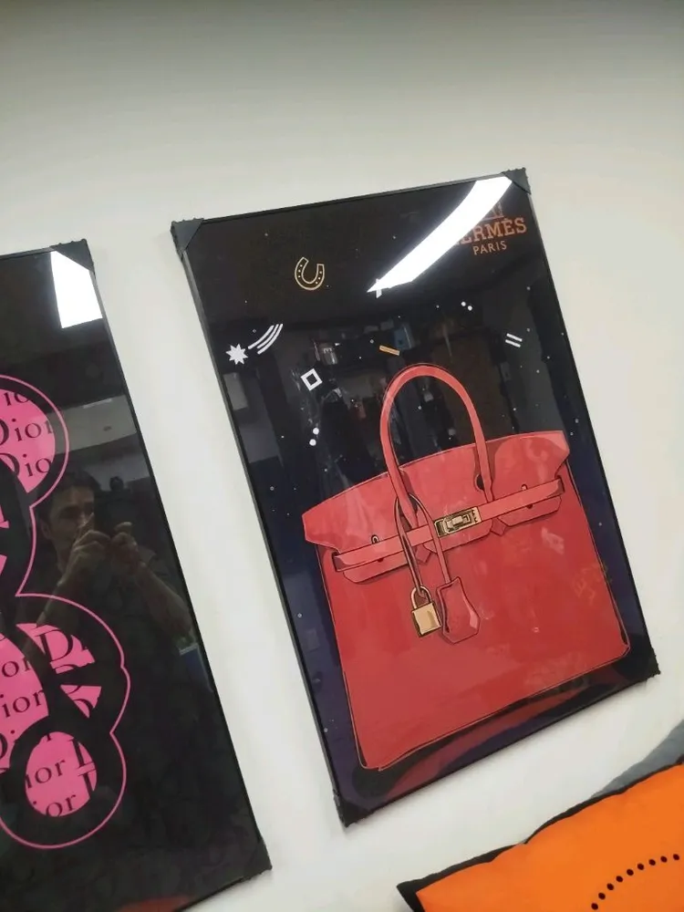 디올 베에브릭 카우스 에르메스 백 가방 그림액자 그림 액자 팝아트 인테리어소품 명품그림 명품액자 꽃 인테리어 유화 이미지