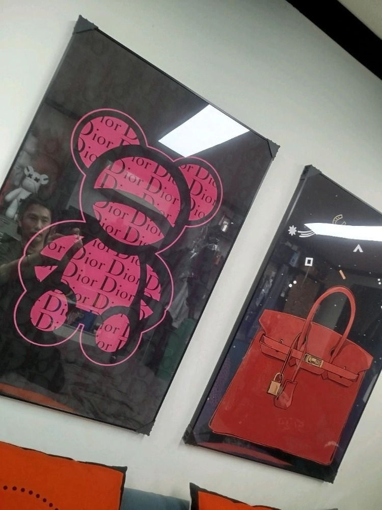 디올 베에브릭 카우스 에르메스 백 가방 그림액자 그림 액자 팝아트 인테리어소품 명품그림 명품액자 꽃 인테리어 유화 이미지
