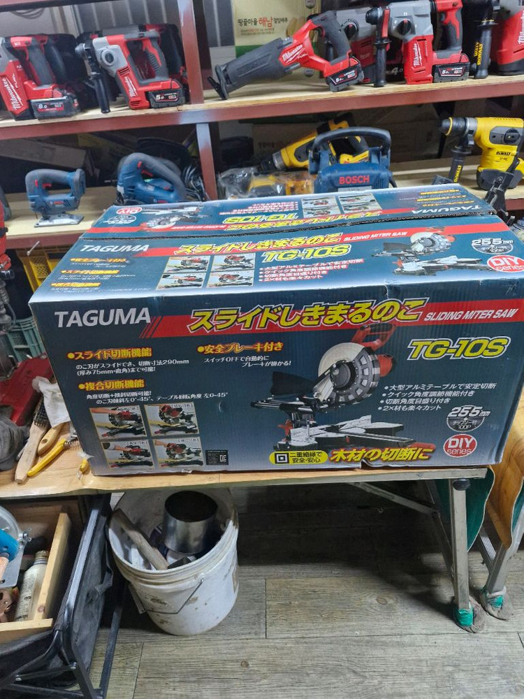 TAGUMA각도절단기 마이터쏘 10인치슬라이딩 각도카타기 미사용신품 이미지