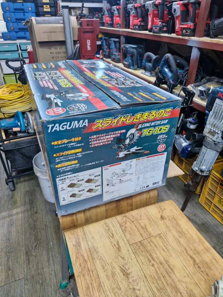 TAGUMA각도절단기 마이터쏘 10인치슬라이딩 각도카타기 미사용신품 이미지