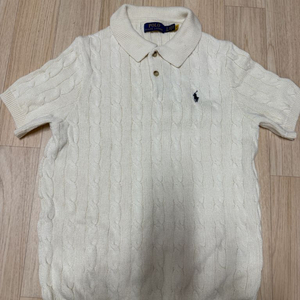 폴로 랄프로렌 케이블 카라 반팔니트 S