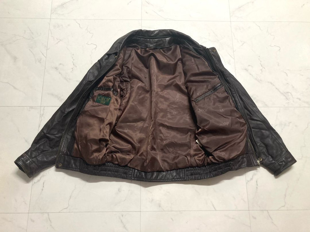 90s 양가죽 램스킨 A-2 레더 봄버 자켓 100-105 이미지