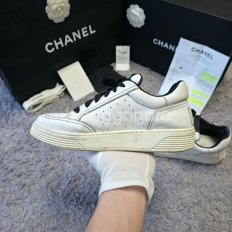 {CLOSET}[37][풀구성+인보이스]샤넬 테니스 백로고 스니커즈(인보이스보유)--2