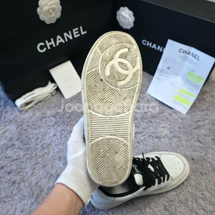 {CLOSET}[37][풀구성+인보이스]샤넬 테니스 백로고 스니커즈(인보이스보유)--8