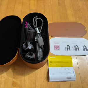 다이슨 드라이기 에어랩 스타일러 니켈/푸시아 set + 다이슨 정품 케이스 브라운