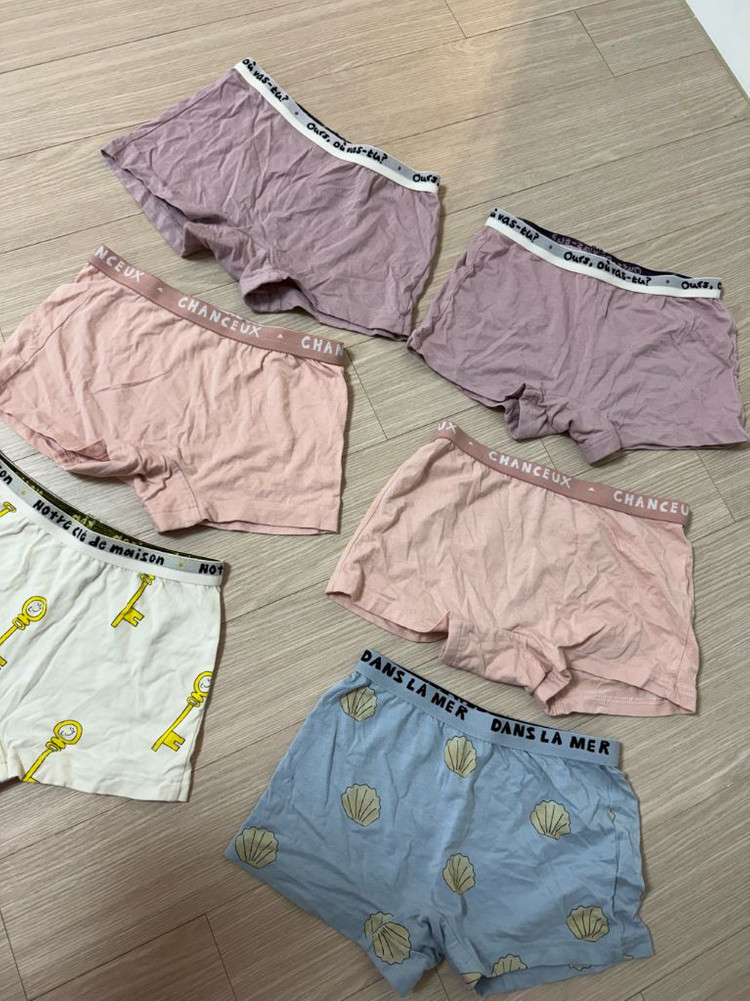 (세탁만 해둔 새제품)리미떼두두 여아 드로즈 팬티 6장+끈나시2장 일괄(7세~8세)--3