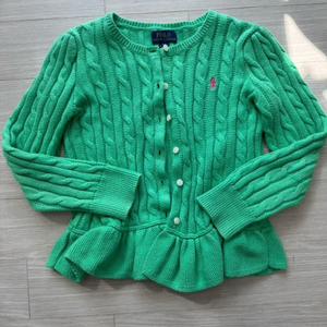 폴로 랄프로렌 여아 프릴 가디건 6X(깨끗함)