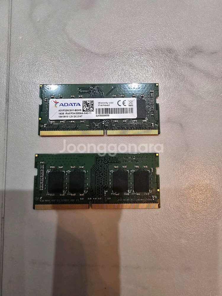 노트북용 ddr4 16g 두개 ddr4-3200 16G--0