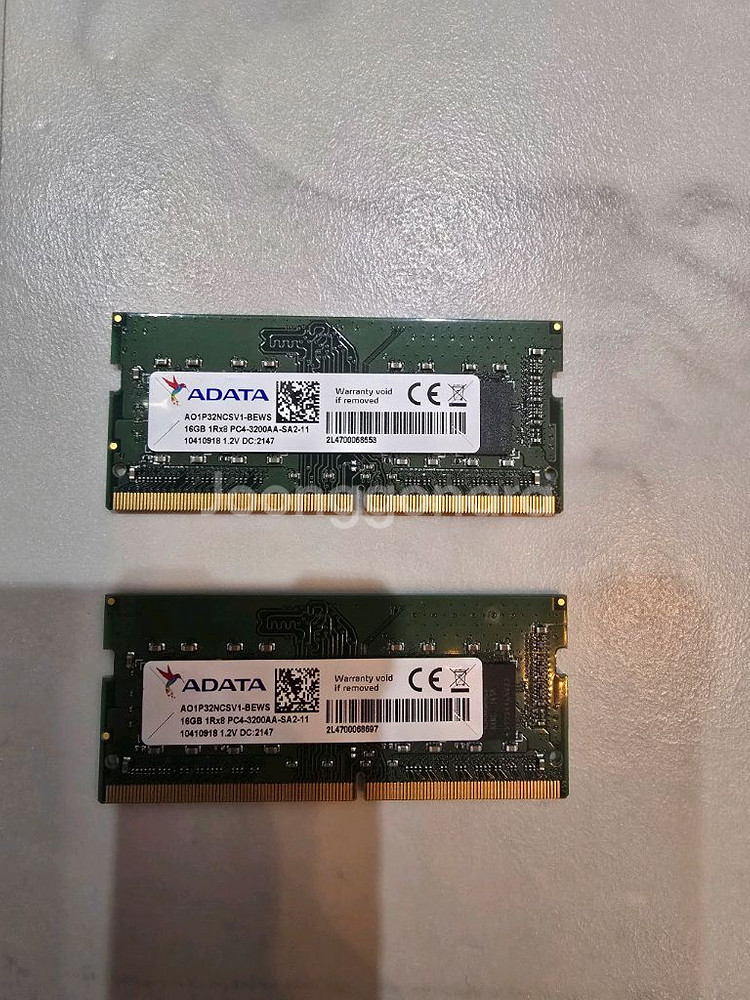 노트북용 ddr4 16g 두개 ddr4-3200 16G--1