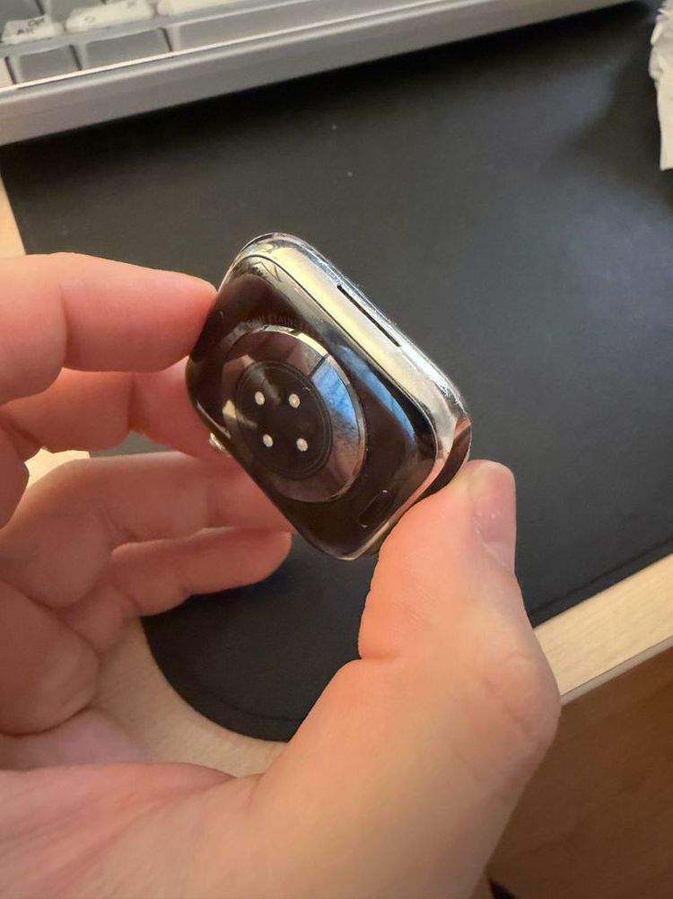 애플워치7 45mm 실버 스테인리스 스틸 밀레니즈 루프 이미지