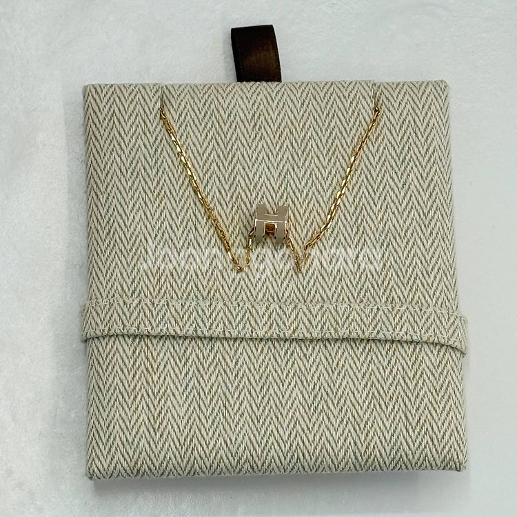 [리오브전포점] 에르메스 팝아슈 목걸이 미니 로즈 골드 & 마롱 글라세--1