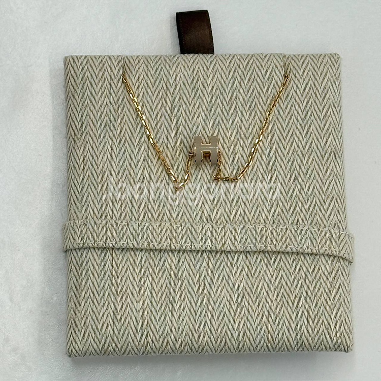 [리오브전포점] 에르메스 팝아슈 목걸이 미니 로즈 골드 & 마롱 글라세--2