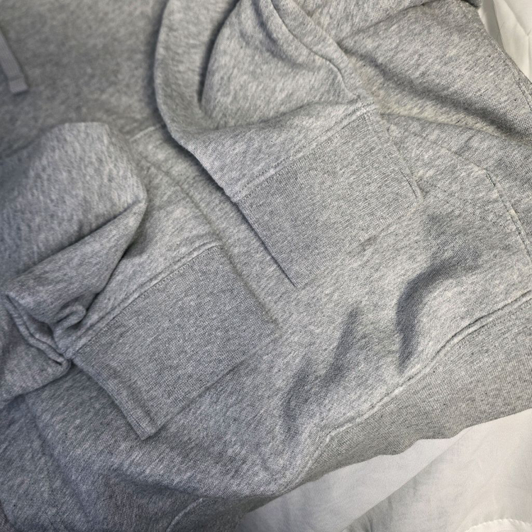 [XL] 나이키 블루스우시 센터로고 후드티셔츠, 멜란지그레이 #AH--5