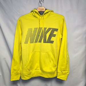 [M 105] 나이키 네온 써마핏 센터로고 후드티셔츠, 형광컬러 #AH