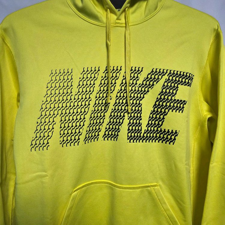 [M 105] 나이키 네온 써마핏 센터로고 후드티셔츠, 형광컬러 #AH--2